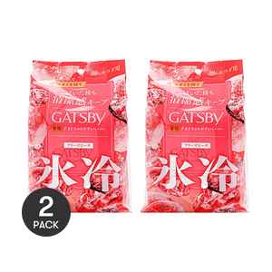 日本MANDOM曼丹 GATSBY傑士派 冰感止汗身體濕紙巾 冰凍蜜桃 大容量 30枚 *2【2份超值裝】