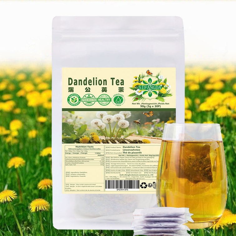 【Canada Direct Mail】 Sivan Da Dandelion Tea 90g (3g x 30 bags) Clears internal dryness, soothes dry mouth, relieves internal heat, essential for staying up late and eating spicy food, refreshing brewed tea bags, for people with heavy oil and heavy spice, and internal heat and acne-prone skin, daily nourishing tea drink 4