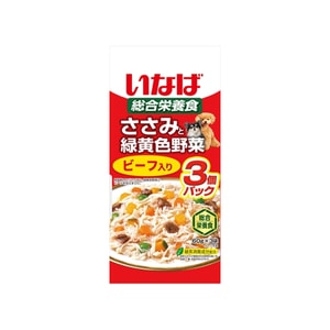 Foods CIAO Chicken and 5-Vegetable with Beef Dog Treat 60 g x 3 pcs