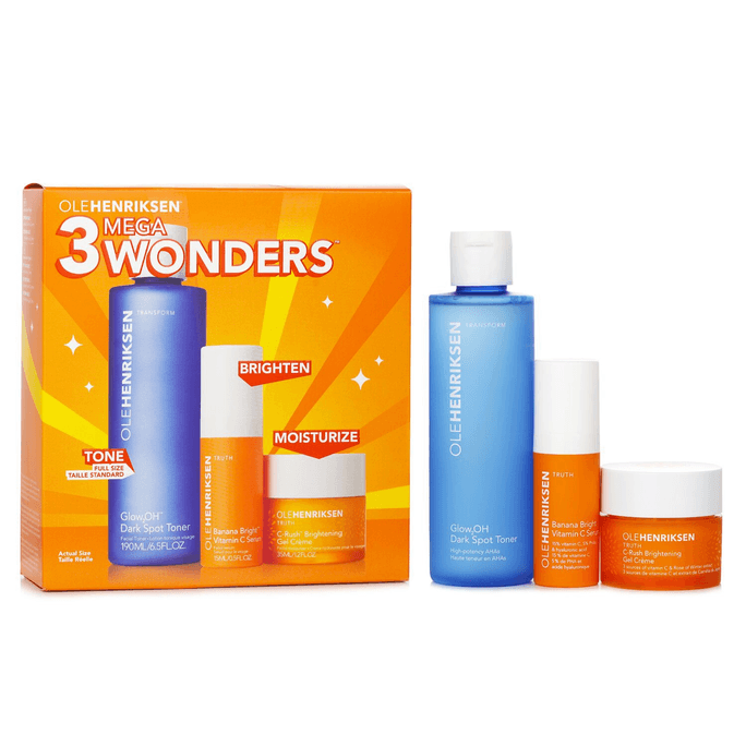 Mega Wonders Set: Banana Bright Serum 15ml + Glow2OH Toner 190ml + C-Rush Brightening Crème 35ml
