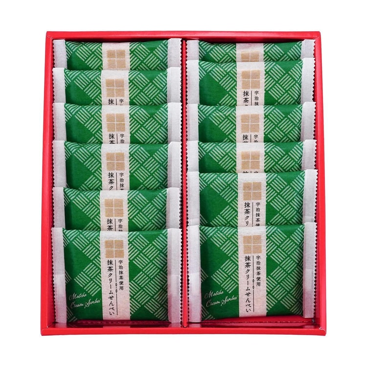 SEKI SEIKA Matcha Cream Senbei Cookie Gift Box 12pcs 6.33 oz
