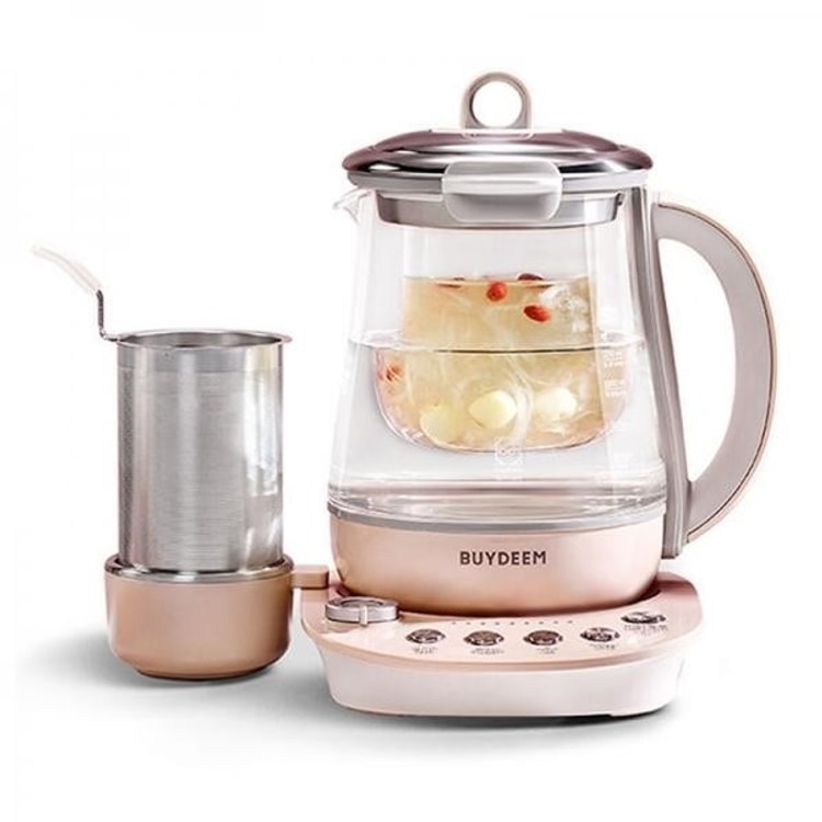 BUYDEEM Kettle Cooker Health-Care Beverage Maker Tea Maker 1.5 L K2693,  Pink 