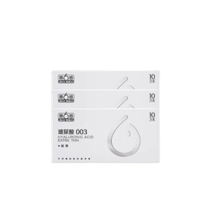 [중국 직배송] 식스센스 콘돔, 초박형, 정품, 히알루론산 함유, 003 히알루론산, 대용량 팩 (총 30개)