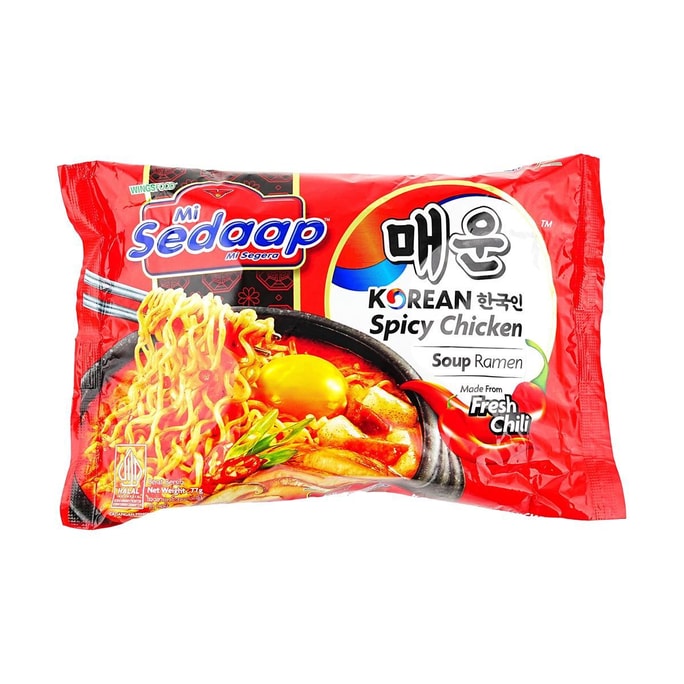 印尼 Mi Sedaap輝英喜達 韓式辣雞湯麵 77g【升級精選】【世界經典泡麵】