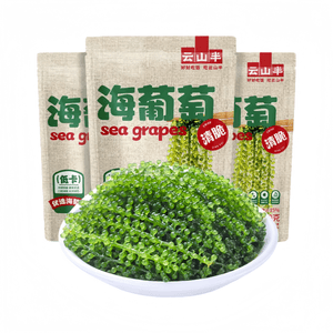 [중국 직배송] 운산반 소금에 절인 바다 포도, 신선한 캐비어, 다시마 (100g x 3봉지)