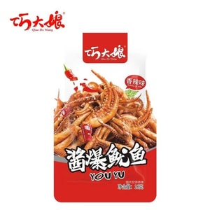  巧大娘 魷魚湖南特產辣魷魚須開袋即食零食小吃食品醬爆16g*10包