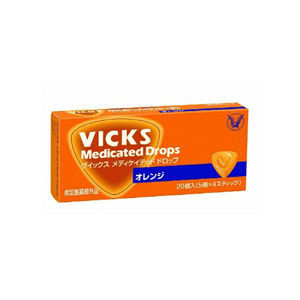 Vicks Medicated Drops Orange [20 pieces] for sore throat and swelling!
