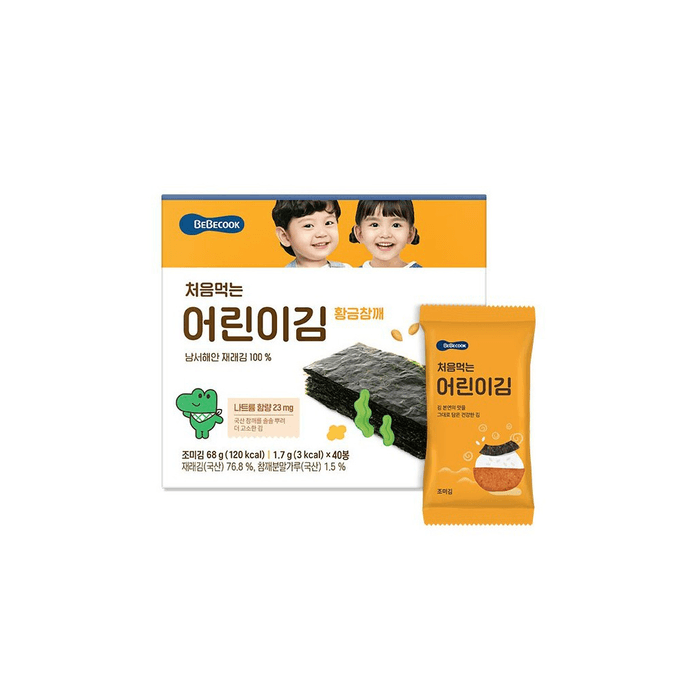 韓國 BeBecook 80包初食兒童海苔 80 Packs ($0.41/Count)