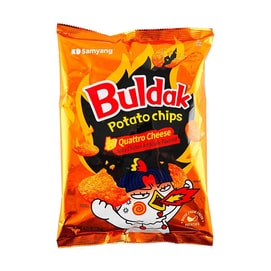  Buldak Potato Chips , Quattro Cheese Flavor , 4.23 oz