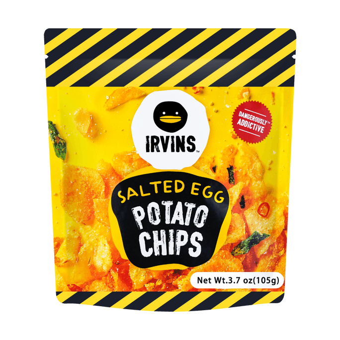 Salted Egg Potato Chips - Crispy Snack, 3.7oz