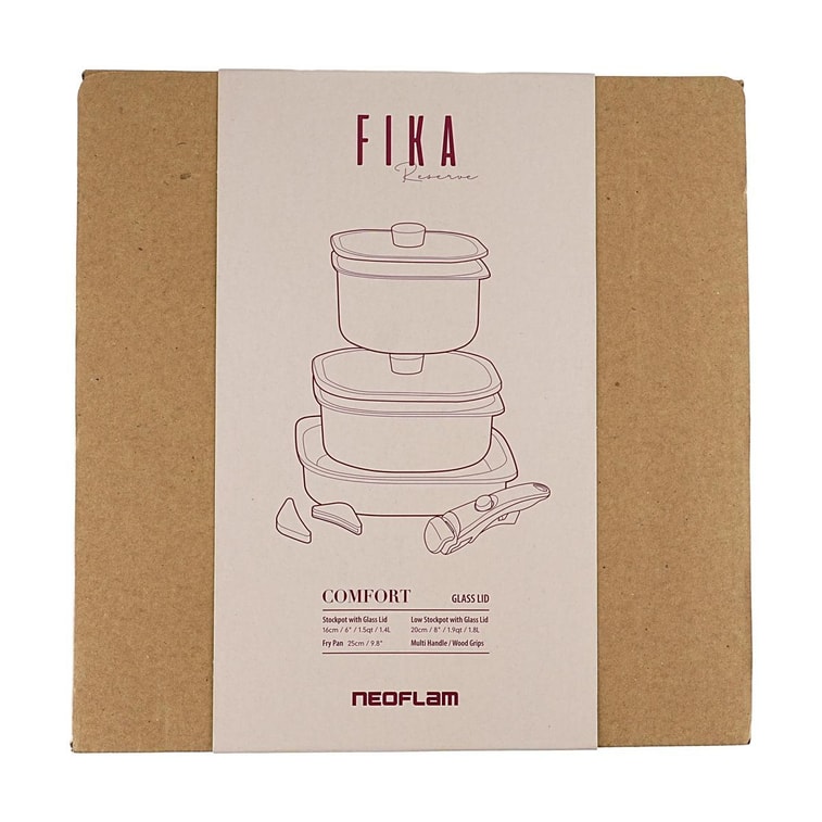 FIKA Objet comfort Reserve 다이캐스팅 알루미늄 조리도구 7개 세트 실리콘 뚜껑 포함 - 아이보리(T-코팅, 콜드 스프레이 유도형) 12