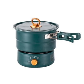 Portable Folding Electric Cooking Pot 304 Stainless Steel Pot Retro Green Us Standard 1 Piece