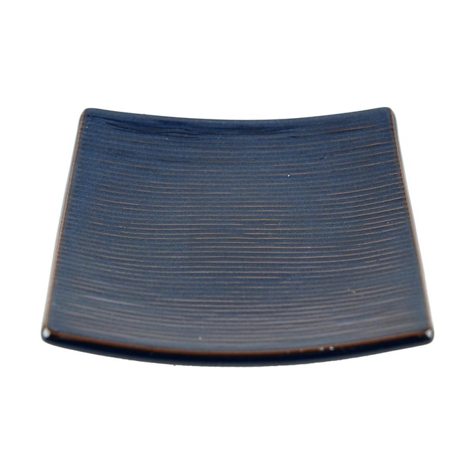 韩国ODENSE ATELIER 高温陶瓷方形小碟 小盘子小料盘 深蓝色13.5x13.5x3