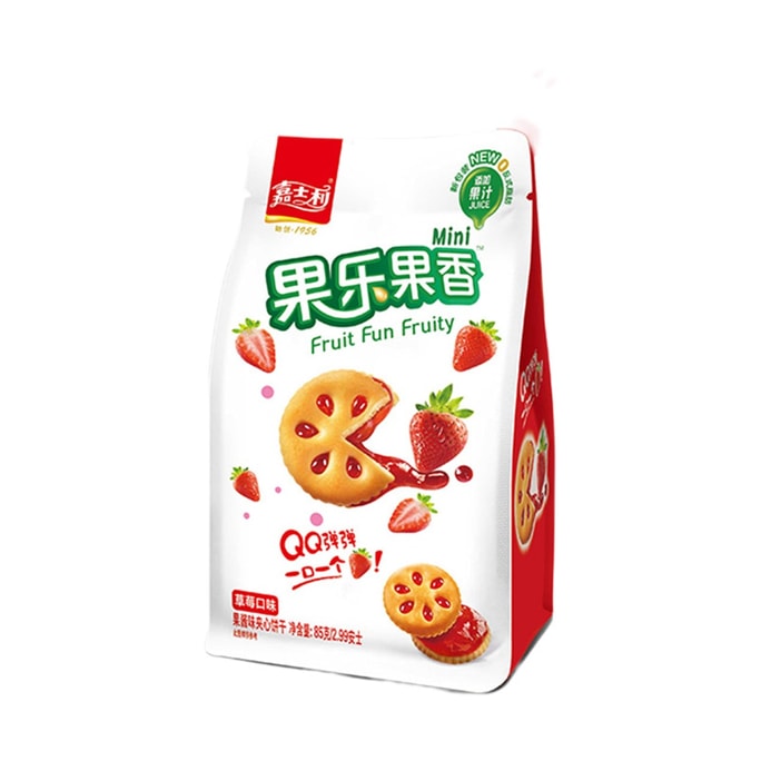 지아실리 과일 쿠키, 딸기맛, 85g