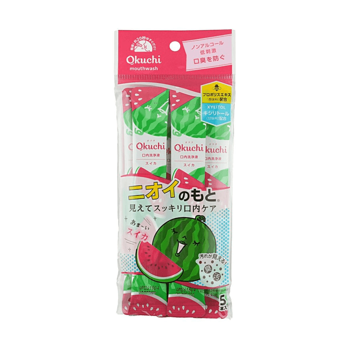 수박 구강청결제 0.37 fl oz * 5개입 1.85 fl oz [무알콜][저자극][상쾌한 숨결]