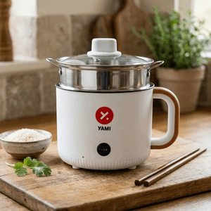 Multifunction Steam & Cooking Pot, 7.1 inch, White, YAMI Design