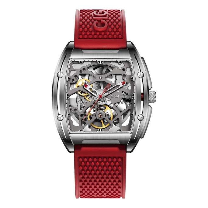 Watch Series Z·Edge Red Strap Automatic Mechanical Watch Original Design Exquisite Gift box