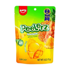 AMOS阿麦斯 剥皮软糖  菠萝味 170g【真实果汁添加】