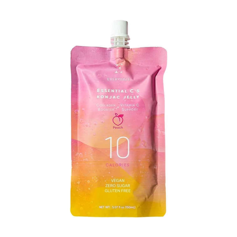 韓國EVERYDAZE 膠原蛋白維C魔芋果凍 純素零糖低卡瘦身美容 桃子口味 150ml*10支入【吃前捏一捏 冷藏後更好吃】 3