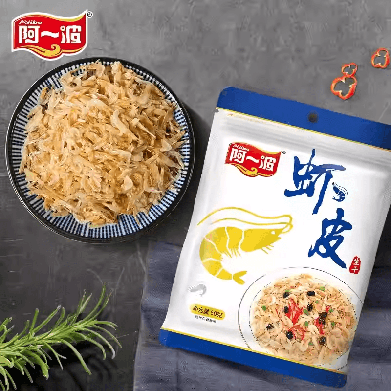 阿一波 虾皮食品健康美味虾皮无盐淡干即食零食海鲜水产煎炒煮汤50g*1袋