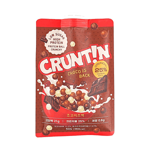 크런치볼 프로틴 쉐이크, 초콜릿 맛, 1.76 oz【진한 코코아 고단백】