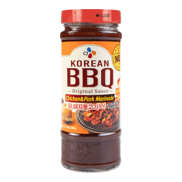 CJ Korean BBQ Original Sauce Chicken & Pork Marinade Hot & Spicy Flavor 500g