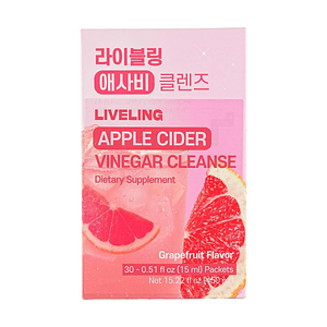 韩国LIVELING 苹果醋清体饮 西柚味 30条入 450ml【低卡0蔗糖】【大餐救星】
