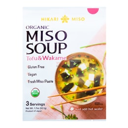 Organic Instant Miso Soup Tofu & Wakame 3 Servings