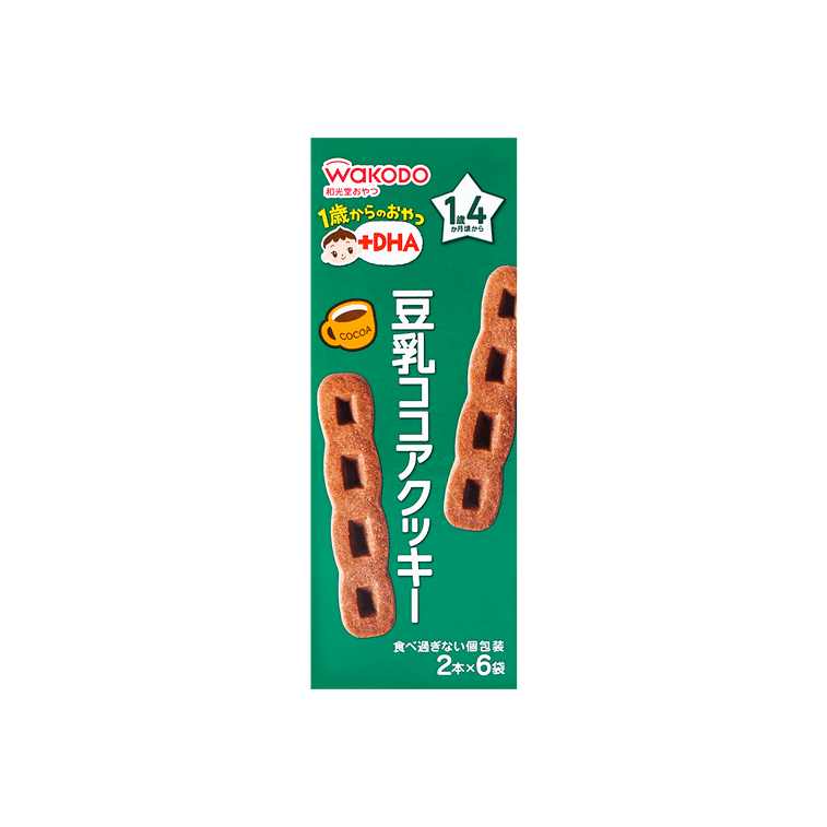 【バリューパック】ベビー 幼児用 DHA おしゃぶりスナック 豆乳チョコレートクッキー 16M+ *3 4
