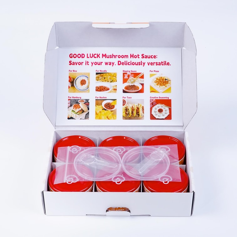 버섯 매운 소스, 표고버섯과 콩으로 만든 고추 소스, 6개입 3