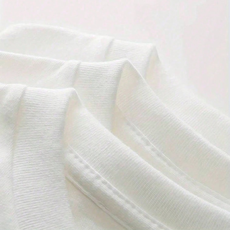 1 piece of new college style with loose design and solid color Top T Shirt Store Oversized T-Shirt White 3XL 4