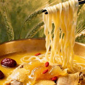 Hong Kong Style Fish Maw Chicken Thick Soup Noodles 8.82oz [Non-Fried Noodles][Rich Golden Soup]
