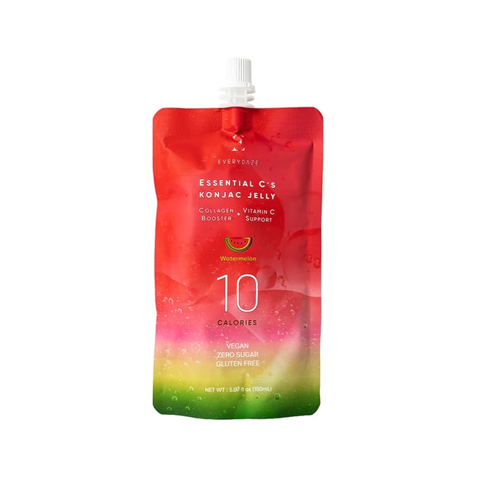 EVERYDAZE Watermelon Essential C's Konjac Jelly (Collagen + Vitamin C) 1 Pack