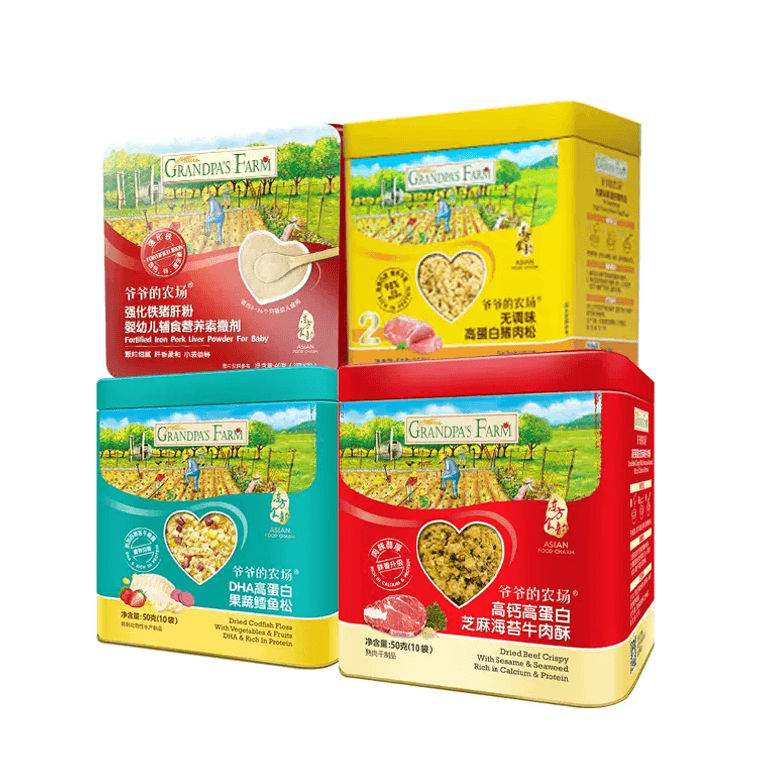 【中国直邮】爷爷的农场无添加宝宝辅食 猪肝粉红枣补铁强化剂食用拌饭 40g(2g*20) 3