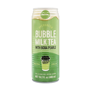 보바 펄이 함유된 버블 밀크티 녹차 16.2oz