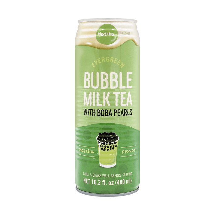 Bubble Milk Tea Green Tea with Boba Pearl 16.2oz