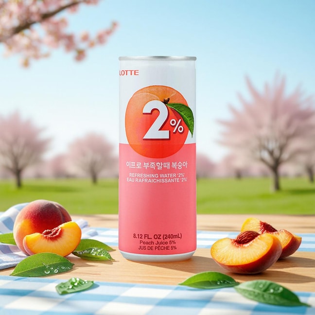 Refreshing Water 2% Peach Juice 8.11 fl oz