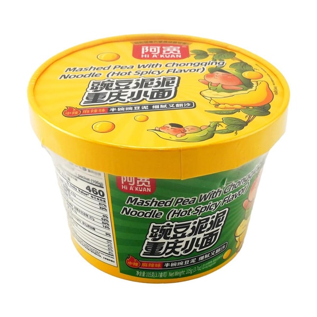 白家 阿宽 豌豆泥泥重庆小面 拌面 麻辣味 105g【半碗都是豌豆泥!】