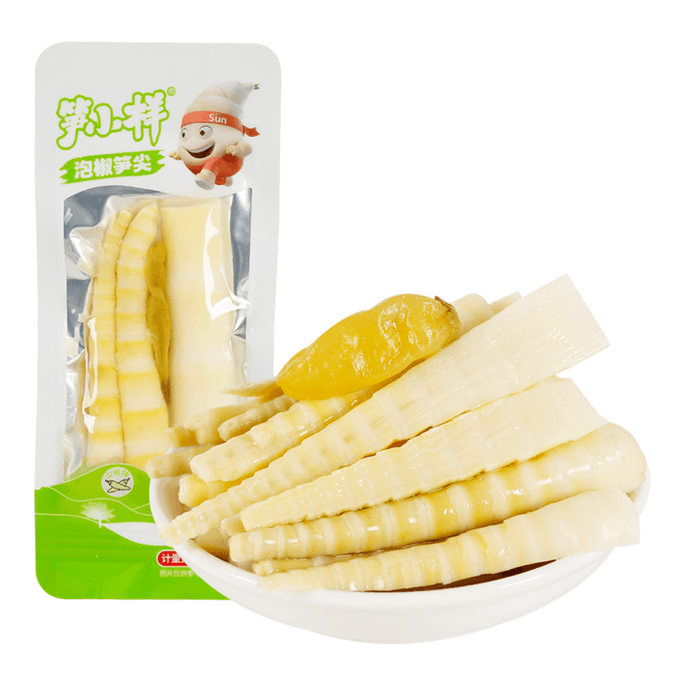 【中国直邮】 笋小样 泡椒笋尖蔬菜干 90g(3包)【酸辣脆爽 鲜嫩多汁】爽口蔬菜解馋香辣脆嫩山椒脆笋素食竹笋即食零食