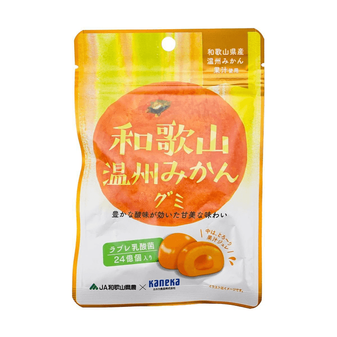 日本KANEKA 和歌山溫州蜜桔乳酸菌夾心軟糖 40g