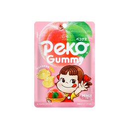 Peko Chan Peach Gummies - Japanese Soft Fruit Candy, 1.7oz
