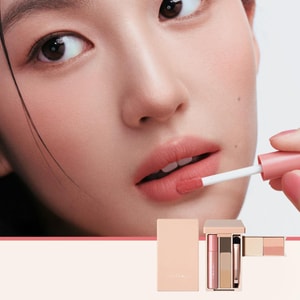 JUDYDOLL橘朵 掌心盒便携迷你盘眼影盘 彩妆综合盘 旅行通勤淡妆 #03大地盘 小唇釉版 柔雾豆沙粉 黄皮精致全妆