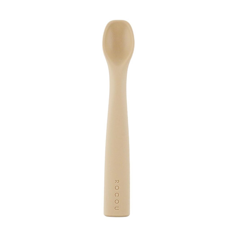 Silicone Baby Spoon Feeding Spoon Bebe Brown 3