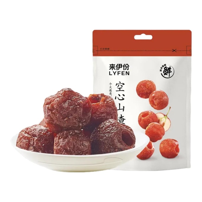 LYFEN hollow hawthorn seedless candied fruit open bag is 108g/ bag
