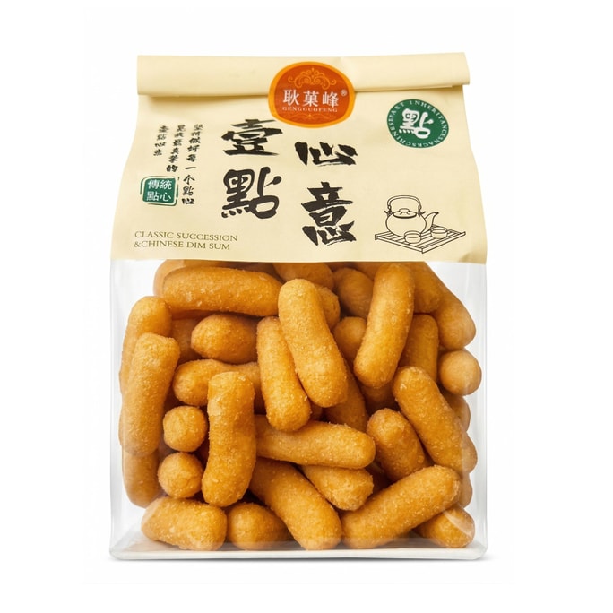 耿菓峰 江米条糯米果老式传统雪花条天津特产点心 300g 【香甜酥脆  糯米制作】【小时候的味道】