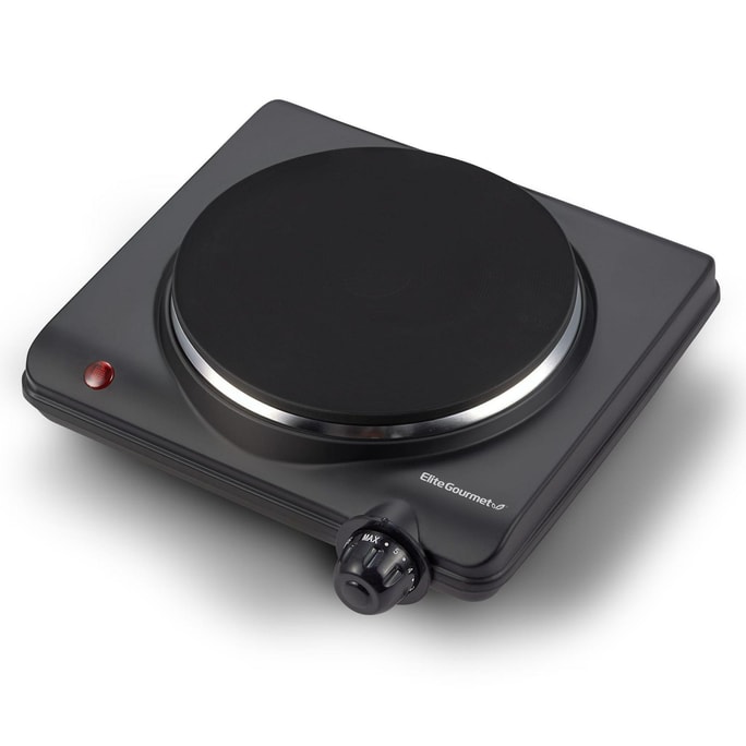 Countertop Single Cast Iron Burner 1000 Watts Electric Hot Plate Temperature Controls