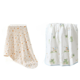 【中国直邮】 全棉时代 婴儿纱布浴巾纯棉 95*95cm*2条