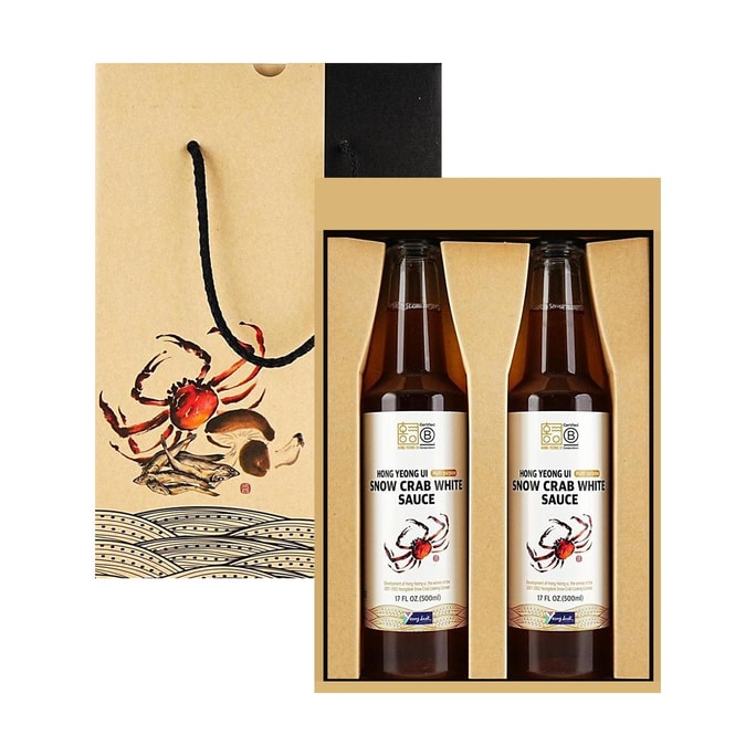 Red Snow Crab White Fish Soy Sauce Gift Set ,16.91fl oz * 2