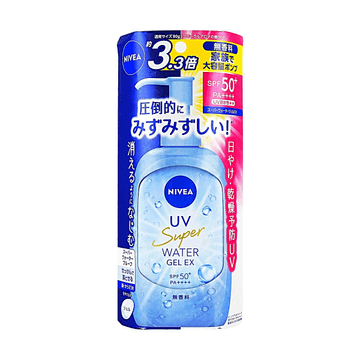 NIVEA UV Super Water Gel EX, SPF50+ PA++++ 270g, Lightweight Hydrating Sunscreen, Face & Body Pump Style