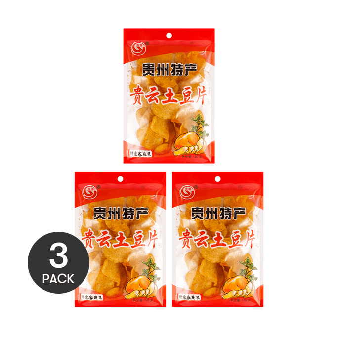 【超值装】贵云 贵州土豆片 土豆丝随机发货 家庭装 130g *3包
